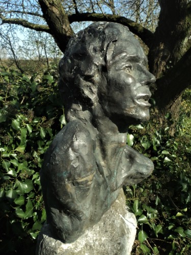 Sculpture intitulée "Naissance du poète…" par Claude Hardenne, Œuvre d'art originale, Bronze