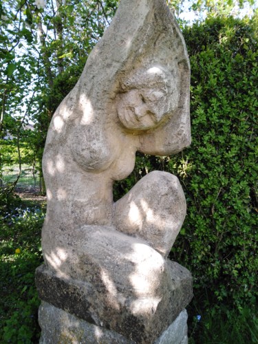 Skulptur mit dem Titel "chevelure" von Claude Hardenne, Original-Kunstwerk, Stein