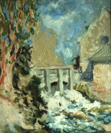 Peinture intitulée "Moulin d'Attre" par Claude Hardenne, Œuvre d'art originale, Huile