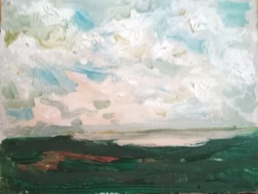Malerei mit dem Titel "Petit paysage (19,5…" von Claude Hardenne, Original-Kunstwerk, Öl