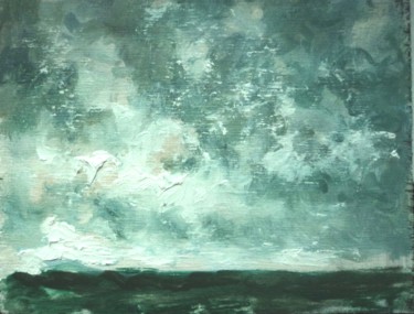 Peinture intitulée "Ciel ténébreux" par Claude Hardenne, Œuvre d'art originale, Huile