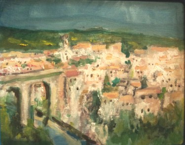 Painting titled "MINERVE II (30 x 25…" by Claude Hardenne, Original Artwork, Oil