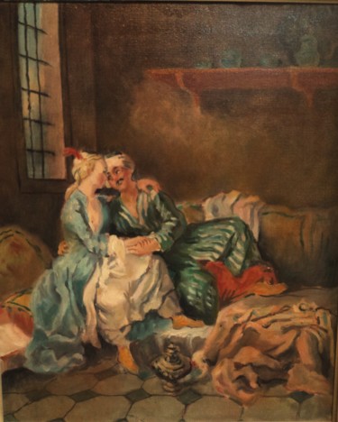 Peinture intitulée "Turquerie du XVIIIe…" par Claude Hardenne, Œuvre d'art originale, Huile
