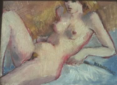 Painting titled "Disposée" by Claude Hardenne, Original Artwork, Oil