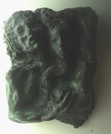 Skulptur mit dem Titel "couple épris" von Claude Hardenne, Original-Kunstwerk, Bronze