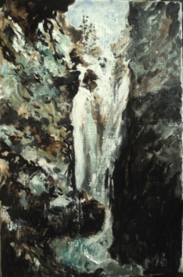 Peinture intitulée "gouffre de Busserai…" par Claude Hardenne, Œuvre d'art originale, Huile