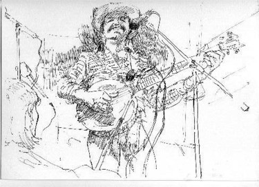 Peinture intitulée "Le banjoiste améric…" par Claude Hardenne, Œuvre d'art originale