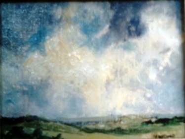Painting titled "NUAGES" by Claude Hardenne, Original Artwork