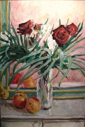 Peinture intitulée "Fleurs" par Claude Hardenne, Œuvre d'art originale