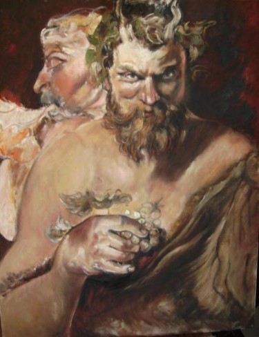 Painting titled "SATIRE (copie de Ru…" by Claude Hardenne, Original Artwork