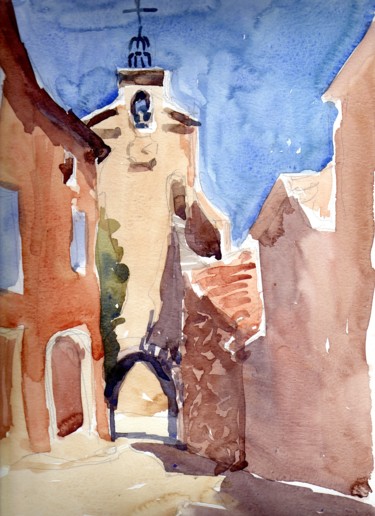 Painting titled ""Roussillon"" by Claude Hardenne, Original Artwork