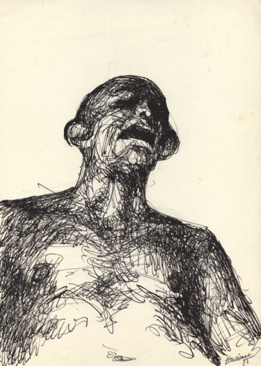 Zeichnungen mit dem Titel ""Golem"" von Claude Hardenne, Original-Kunstwerk