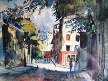 Peinture intitulée "Montmartre" par Claude Hardenne, Œuvre d'art originale