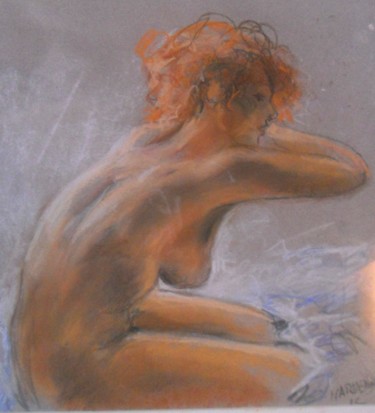Dibujo titulada "nu" por Claude Hardenne, Obra de arte original