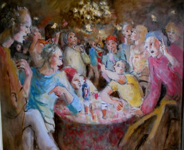 Pittura intitolato "cabaret de marins" da Claude Hardenne, Opera d'arte originale