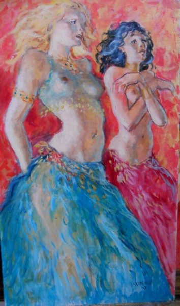 Painting titled "danseuses" by Claude Hardenne, Original Artwork