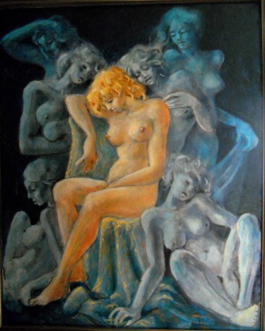 Painting titled "Métamorphoses" by Claude Hardenne, Original Artwork