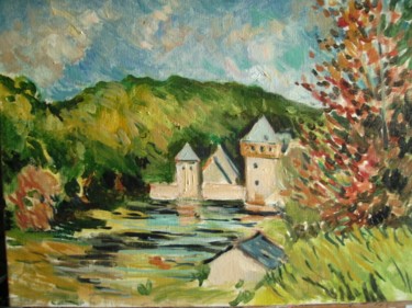 Peinture intitulée "Château de Crupet" par Claude Hardenne, Œuvre d'art originale