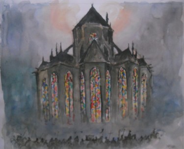 Painting titled "Comme vaisseau dans…" by Claude Hardenne, Original Artwork