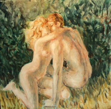 Peinture intitulée "COUPLE" par Claude Hardenne, Œuvre d'art originale