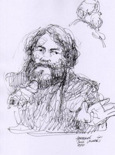 Drawing titled "L'acteur-réalisateu…" by Claude Hardenne, Original Artwork