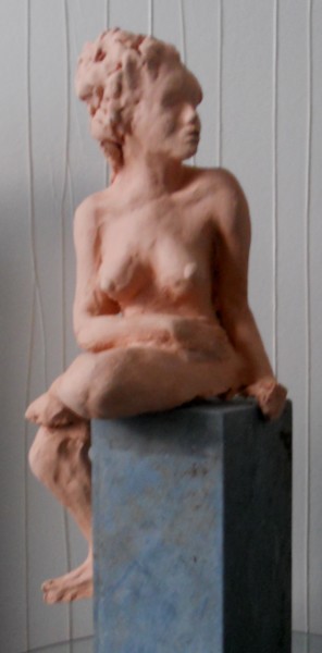 Sculpture intitulée "attentive" par Claude Hardenne, Œuvre d'art originale