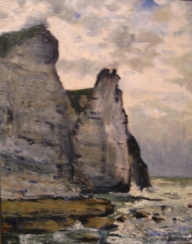 Painting titled "Etretat" by Claude Hardenne, Original Artwork