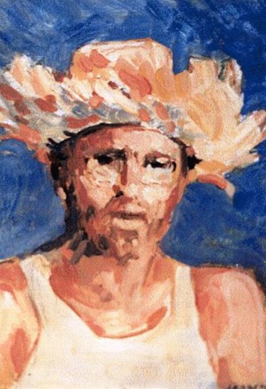 Painting titled "Au chapeau de paill…" by Claude Hardenne, Original Artwork