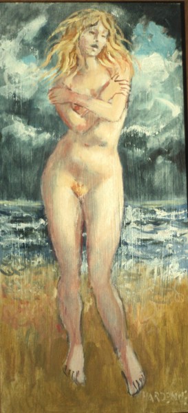 Peinture intitulée "Née de la mer" par Claude Hardenne, Œuvre d'art originale