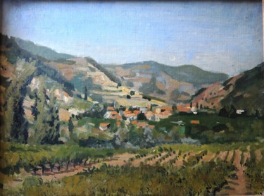 Painting titled "ARDECHE" by Claude Hardenne, Original Artwork