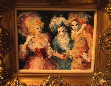 Painting titled "L'intrigue" by Claude Hardenne, Original Artwork