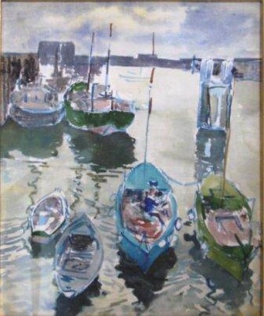 Painting titled "Ostende" by Claude Hardenne, Original Artwork
