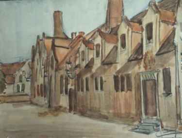 Pintura titulada "Bruges" por Claude Hardenne, Obra de arte original