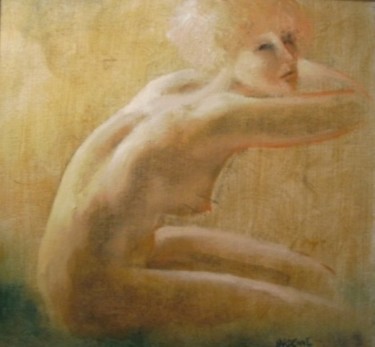 Peinture intitulée "sous la lumière dor…" par Claude Hardenne, Œuvre d'art originale, Huile