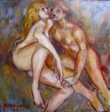 Peinture intitulée "couple" par Claude Hardenne, Œuvre d'art originale