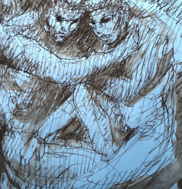 Drawing titled "Couple" by Claude Hardenne, Original Artwork