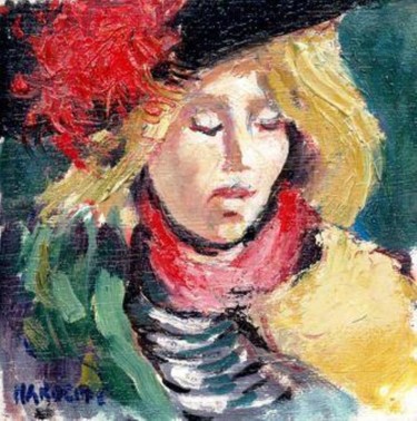 Painting titled "petit portait de fa…" by Claude Hardenne, Original Artwork