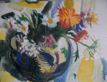 「Vase de fleurs aux…」というタイトルの絵画 Claude Hardenneによって, オリジナルのアートワーク