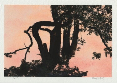 Digitale Kunst mit dem Titel "arbre 9" von Claude Huré, Original-Kunstwerk, Manipulierte Fotografie
