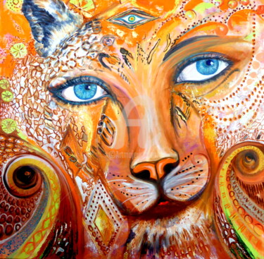 "CATS" başlıklı Tablo Claude Julia (CJULIA) tarafından, Orijinal sanat, Petrol