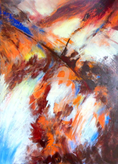 Pintura titulada "Terra-incognita" por Claude Julia (CJULIA), Obra de arte original, Oleo Montado en Bastidor de camilla de…