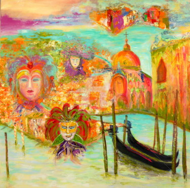 Painting titled "Venise" by Claude Julia (CJULIA), Original Artwork, Oil