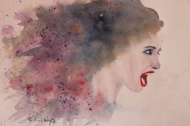 Painting titled "abstrait(4)" by Claude Lacointe, Original Artwork, Watercolor