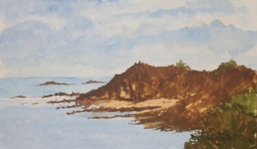 Pintura titulada "bord de mer(3)" por Claude Lacointe, Obra de arte original, Acuarela