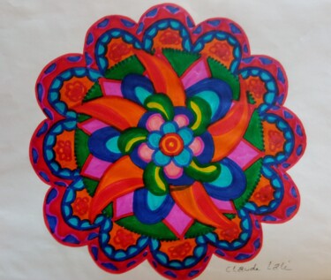 Dessin intitulée "Floralis" par Claude Lali, Œuvre d'art originale, Crayon
