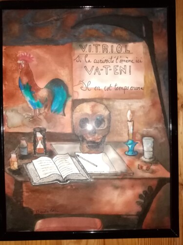 Painting titled "Vitriol" by Claude Lali, Original Artwork, Ink