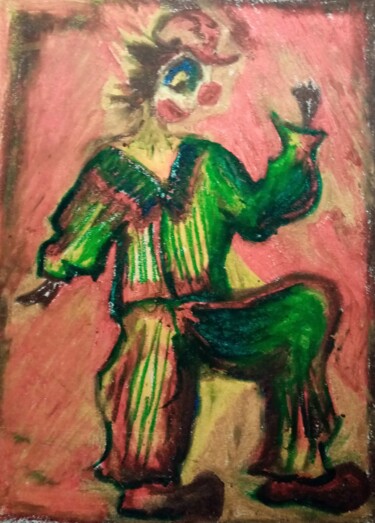Drawing titled "Cirque" by Claude Lali, Original Artwork, Chalk