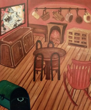 Pintura titulada "Cuisine" por Claude Lali, Obra de arte original, Acrílico Montado en Bastidor de camilla de madera