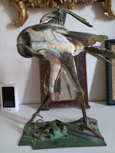 Scultura intitolato "sculpture de Bouvie…" da Art Plaisir, Opera d'arte originale, Metalli