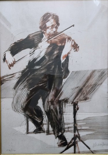 Lithographie originale de Claude Weisbuch Printmaking titled "Lithographie origin…" by Art Plaisir, Original Art, Lithography